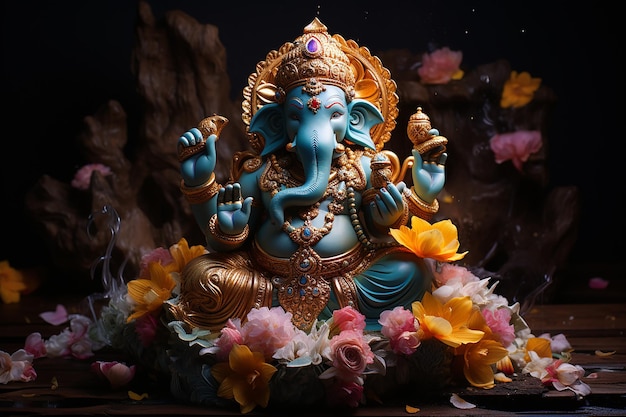 3d Ganesha Ganpati está en su lugar.