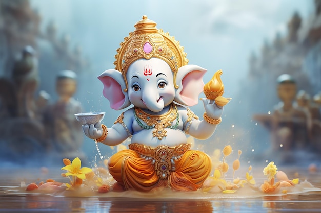 3d Ganesha ganpati staute