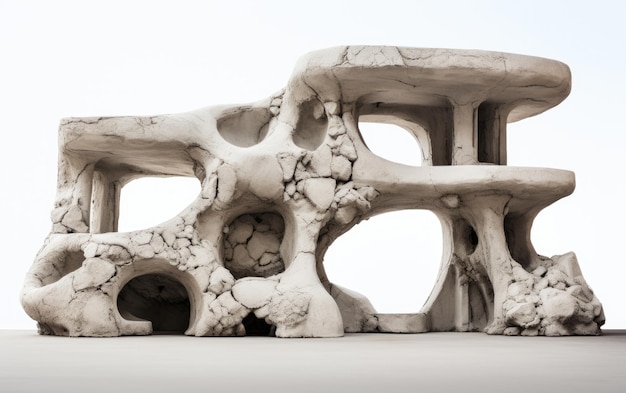 3D-gedruckte Betonkonstruktionen auf einer weißen oder klaren Oberfläche PNG durchsichtiger Hintergrund