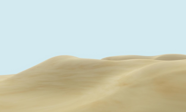 3D-gerenderte braune Wüste Terrain Sanddüne