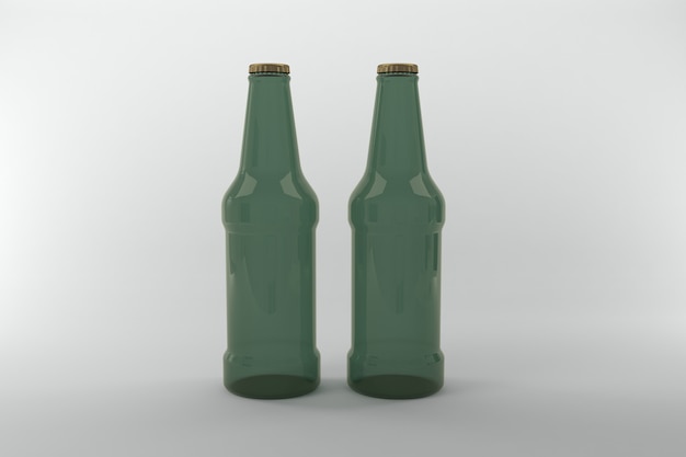 3D gerenderte Flaschen-Mockup-Vorlage