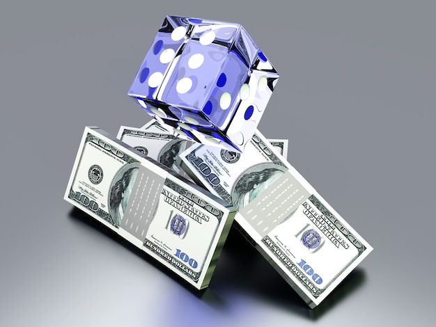 3D gerenderte Illustration. Auf Weiß isoliert. Um Geld spielen.