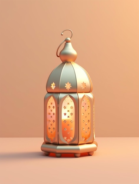 3D-gerenderte islamische Laterne