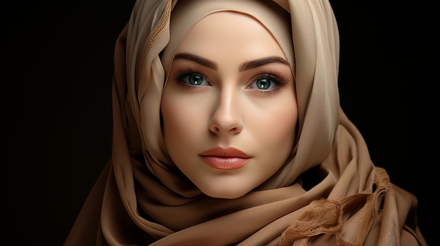 3D gerendertes Foto eines süßen Hijab-Mädchens