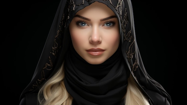 3D gerendertes Foto eines süßen Hijab-Mädchens