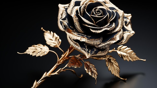 3D-gerendertes Foto eines wunderschönen Rosendesigns