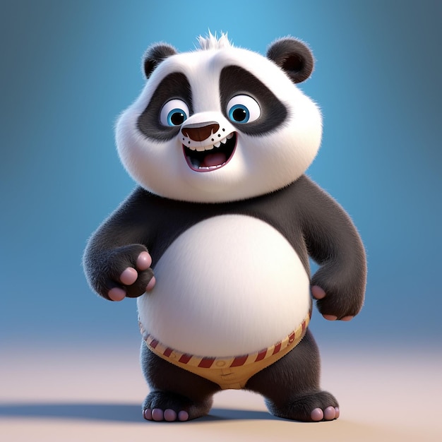 3D-gerendertes Panda-Foto