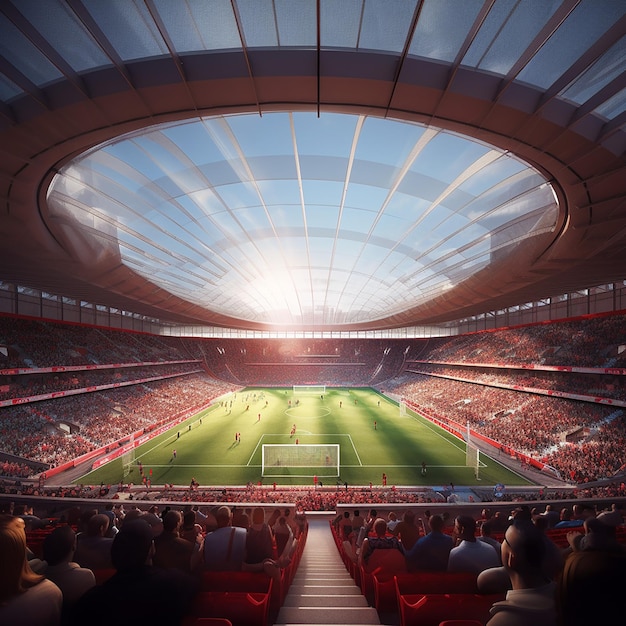 3D-gerendertes Stadionfoto