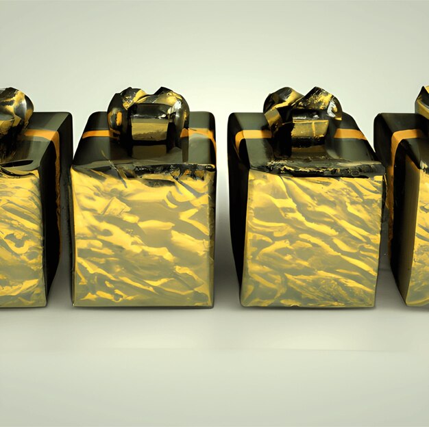3D-Geschenkbox-Elementset Generative KI