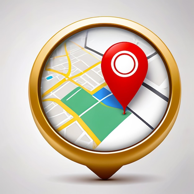 3d gps ícone pin marcador localização mapa ponteiros