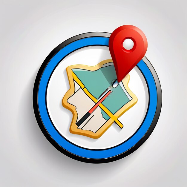 3d gps ícone pin marcador localização mapa ponteiros