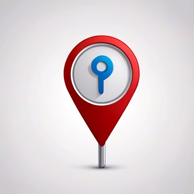 Foto 3d gps icono pin marcador ubicación mapa punteros