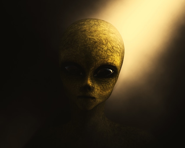 3D grünes Alien