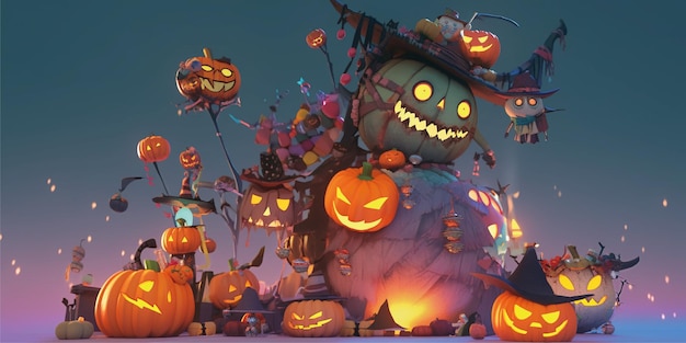 3D-Halloween-Hintergrunddesign