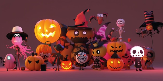 3D-Halloween-Hintergrunddesign