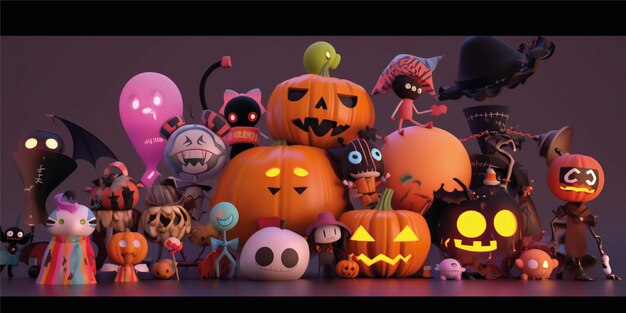 3D-Halloween-Hintergrunddesign