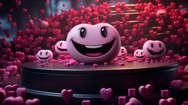 3d happy emoji HD 8K papel de parede Stock Photographic