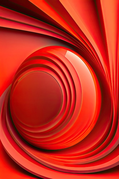 3D heller gesättigter rot-orangefarbener Hintergrund