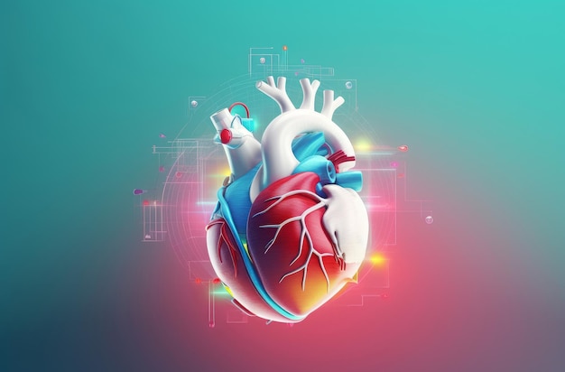 3D-Herzpuls Generieren Sie Ai