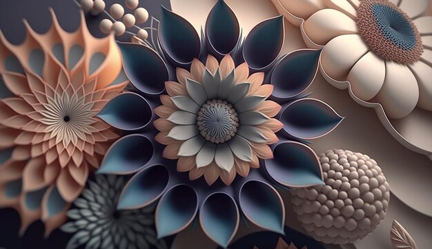 3D-Hintergrundhintergrund aus Metall. Hochwertiges Sechseck mit dekorativer generierter KI