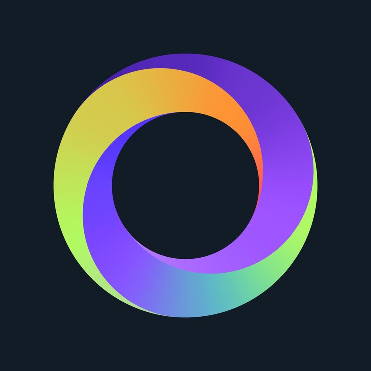Foto 3d icon cycle gradient colores circulares anillo vórtice logo3d icon ciclo gradiente colores circulares rin