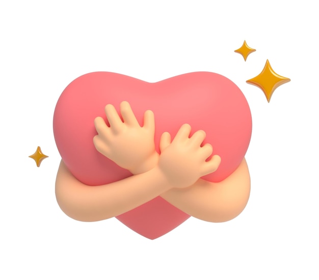 3D-Icon-Liebesgefühl für Design-Illustrationen