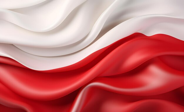 3D-Illustration der polnischen Nationalflagge