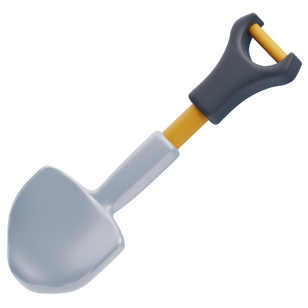 3D-Illustration des Bauschaufelwerkzeugs