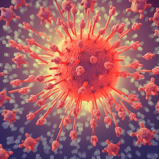 3D-Illustration des Coronavirus 2019nCoV