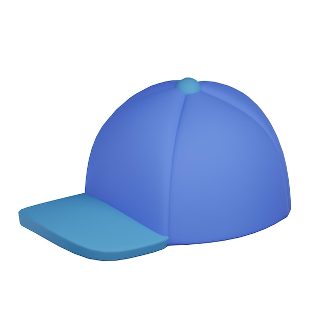 3D-Illustration des Designs der blauen Golfkappe
