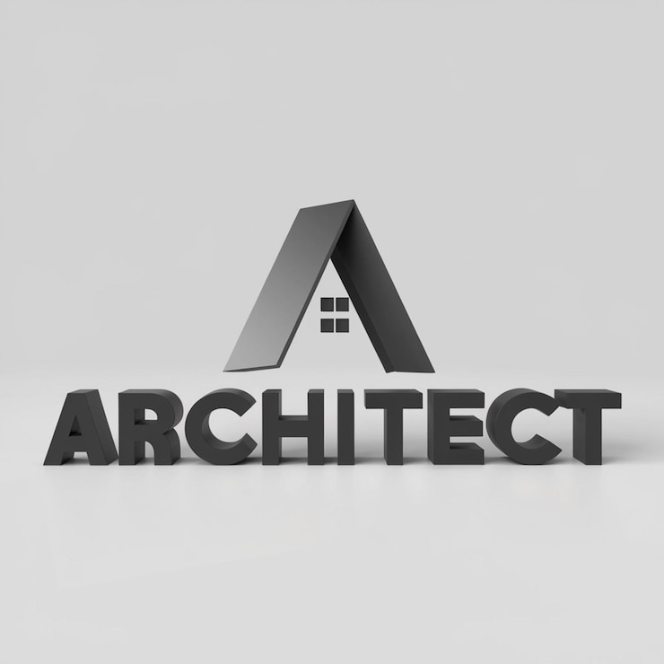Foto 3d-illustration des logo-designs für den kauf eines hauses