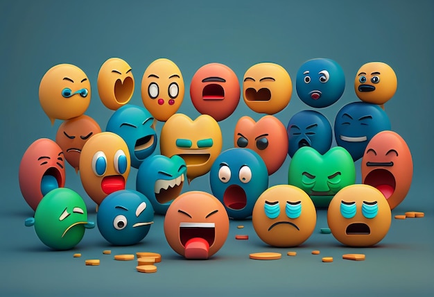 Foto 3d-illustration des smiley-emoticons zum welt-emoji-tag