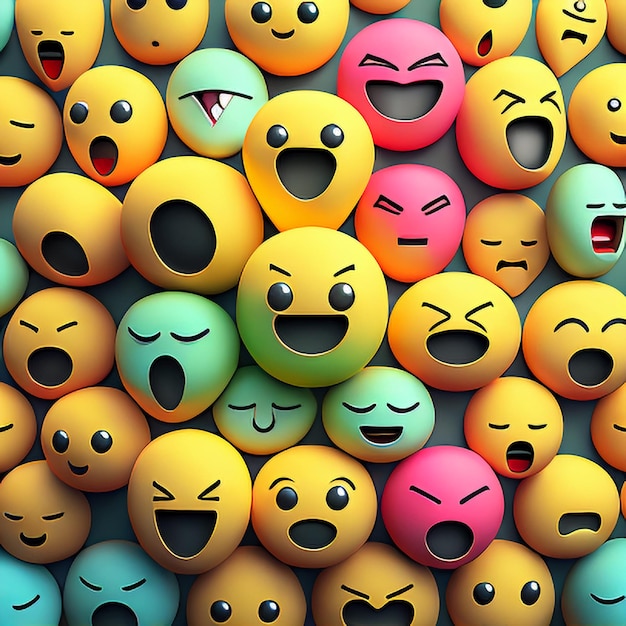 Foto 3d-illustration des smiley-emoticons zum welt-emoji-tag