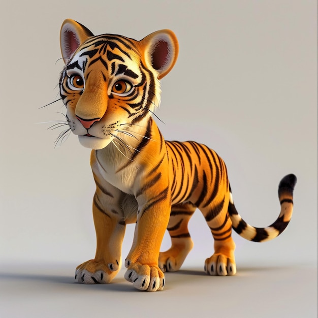 3D-Illustration eines Tigerkartons