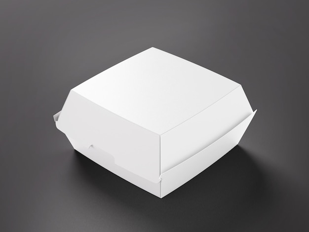 3D-Illustration Fast-Food-Burger-Box isoliert