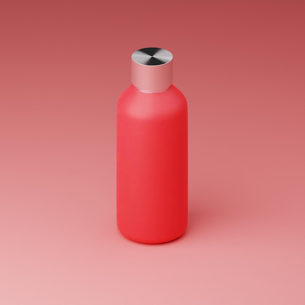 3D-Illustration Flasche Produkt minimalistisch rendern