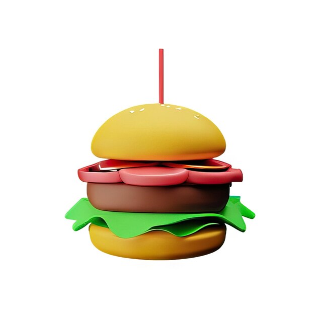 Foto 3d-illustration für burger