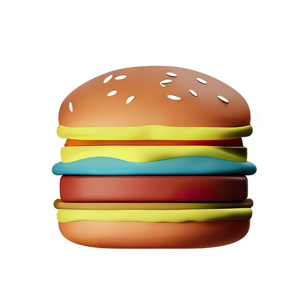 Foto 3d-illustration für burger