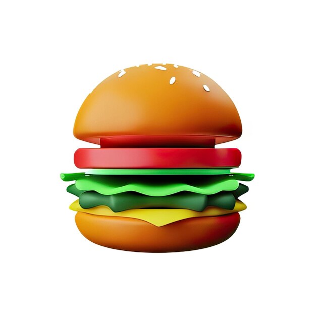 Foto 3d-illustration für burger