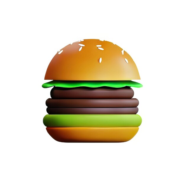 Foto 3d-illustration für burger