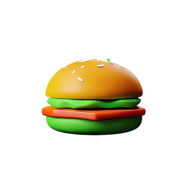 Foto 3d-illustration für burger