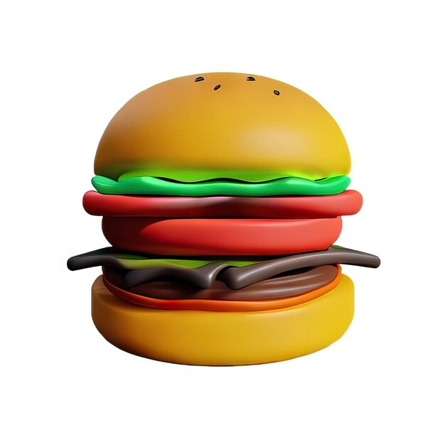 Foto 3d-illustration für burger