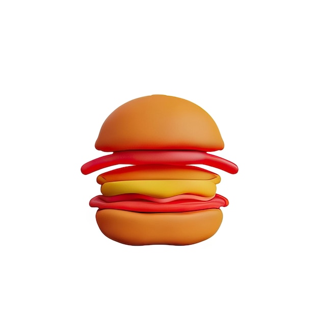 Foto 3d-illustration für burger