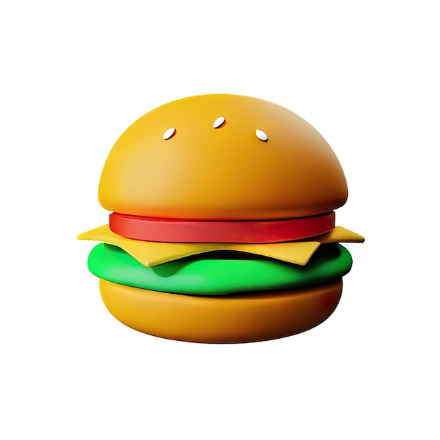 Foto 3d-illustration für burger