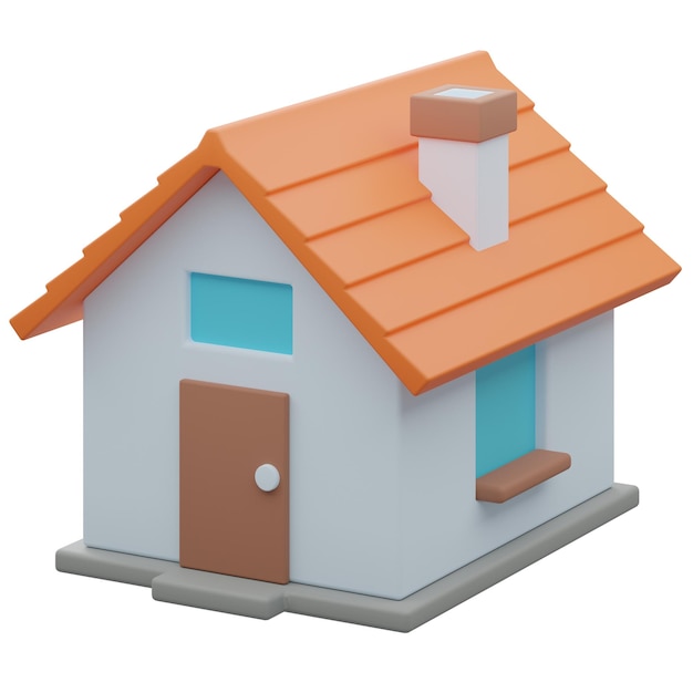 3D-Illustration für gemütliche Immobilien