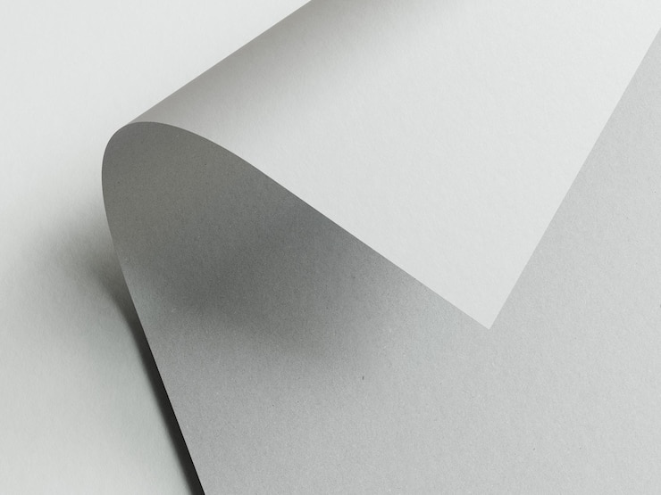 Foto 3d-illustration gefaltetes blatt papier mockup isoliert