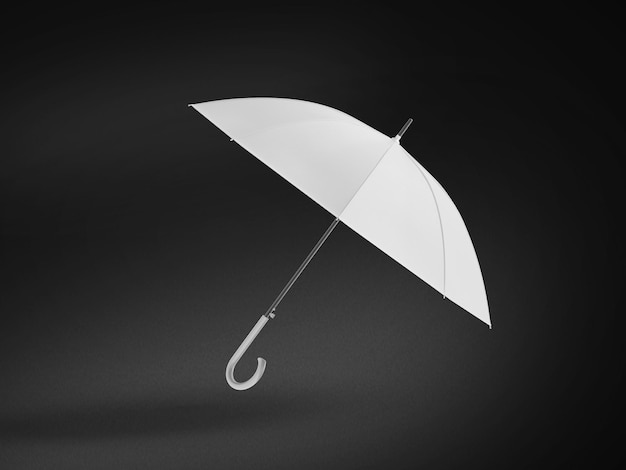 3D-Illustration Regenschirm isoliert auf schwarzem Hintergrund