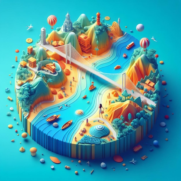 3D-Illustration von Australien