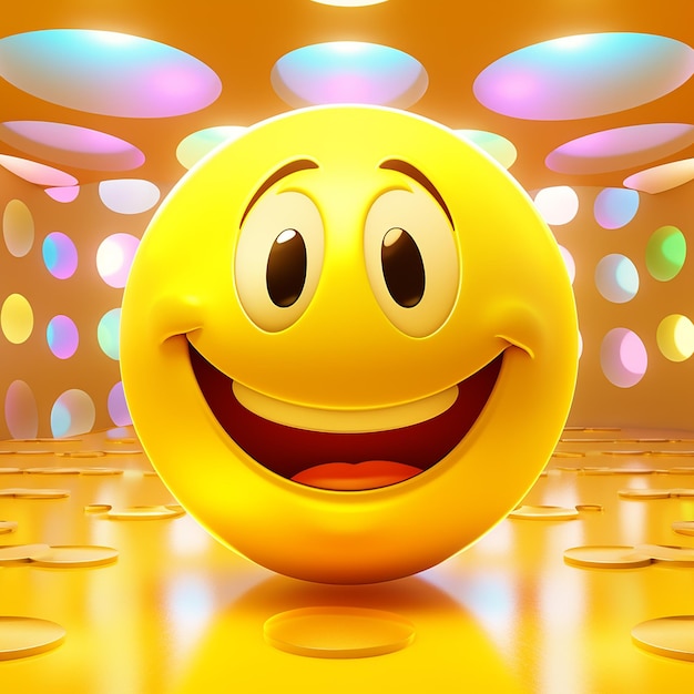 3D-Illustration von Smiley-Emoji