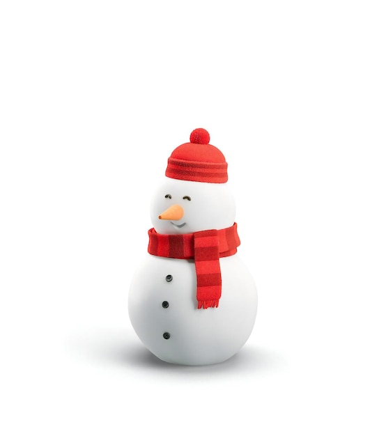 3d Illustration Zeichentrickfigur Schneemann Weihnachtskarte